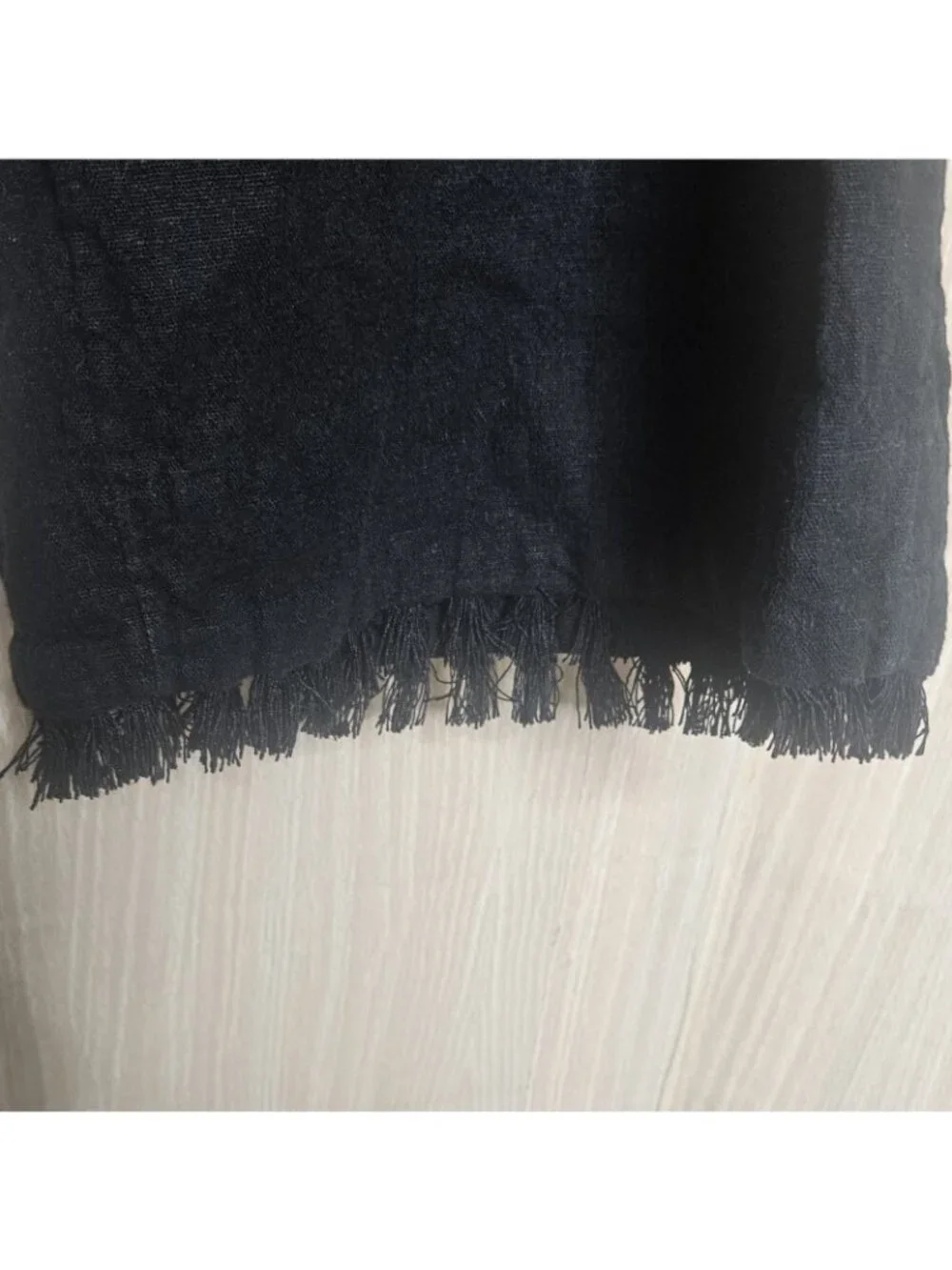 Banana Republic Womens Black Linen Blend Wide Leg Crop Pants 4